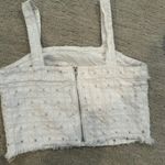 Lulus White Cropped Blouse Photo 2