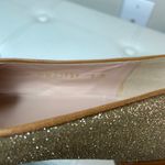 Stuart Weitzman Gold Sparkle Glitter Loafers Flats Size 9 Festive Holiday Photo 7