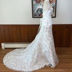 Beautiful Forever Yours Embroidered Lace Overlay Corset Wedding Gown! Size 6 Photo 4