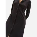 Everlane  The Luxe Cotton Shirtdress Long Sleeve Collar Black Women’s Size XXS Photo 1