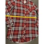 Sim and Sam women's flannel plaid shirt size M Red Size M Photo 6