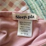 Sweet Pink and White Pajama Set with Bear Graphics Size L Photo 1