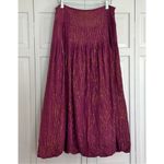 Soft Surroundings  purple gold metallic bubble hem midi skirt xs Photo 2