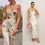 Reformation  Aribella Floral Silk Dress Photo 3
