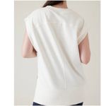 Athleta  Retroterry V-Neck Sleeveless Vest cream size small Photo 1