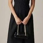J.Crew  Hyacinth Dress In Cotton Poplin A Line Pockets Smocked Black M Photo 0