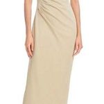 Chiara Boni LA PETITE ROBE Aliki Metallic Sheath Gown Gold Shimmer 40 NWT Photo 0