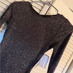 Windsor NWT  Black Glitter Prom Dress S Photo 4