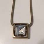 Vintage Avon crystal slide and chain Gold Photo 0