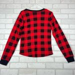 Buffalo Plaid Long Sleeve Shirt Size Small,‎ Black & Red, Three Button Red Photo 7