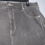 Celebrity Pink Washed Out Black Frayed Fringed Hem Mini Skirt Pockets 15/32 Photo 5