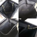 Palizzio Shiny Black Gold Chain Snakeskin Textured Shoulder Bag Women's Purse Photo 7