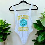 Aerie  NWT Smiley® Birthday Scoop Cheekiest One Piece Swimsuit Small Photo 1