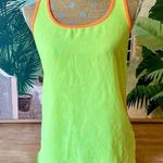 Issi Sheer Neon Yellow and Orange Tank Top Photo 0