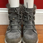 Sorel  Women's Gray Fur-Trimmed Boots size 6 Photo 0