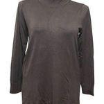 525 America Womens Pullover Sweater Knit Cutout Back Tunic Brown Large Photo 0