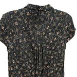 Free People Women's Floral PrintRomper Button Front Short Sleeve Black Size S Photo 3