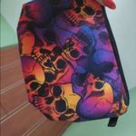 Skull Halloween 80’s Zipper Makeup Bag New Photo 3
