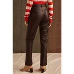 Avec Les Filles  Brown Faux Leather Straight Leg Pants Photo 2