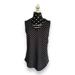 Sweet‎ Violet Womens Tank Sz S Black White Polka Dot Rhinestone Bling NEW Photo 1