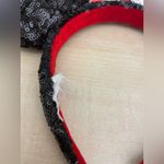 Disney  Parks Minnie Mouse Sequence Ears Red White Polka Dot Satin Bow Mickey Photo 3