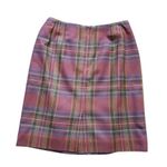 Lands' End Women Skirt Size 10 Lined Plaid Wool Preppy Y2K School Girl Clueless Photo 4