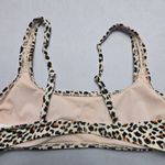 Xhilaration  Cream Animal Print Swim Sports Bra Beach Bralette Bikini Top L Large Photo 2