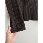 Ralph Lauren Lauren  Wool Blend Jacket Womens Size 8 Brown Stripes Career Photo 11