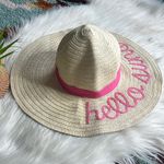 accessory depot • hello sunshine embroidered straw sun hat Photo 24