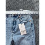 ZARA  Ripped High Rise Slim Jeans Distressed Denim‎ Light Wash Size 4 US NWT Photo 6