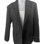 ZARA Women's Black Long Sleeve One Button Notch Lapel Blazer Coat Jacket Size L Photo 0