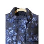 Gap Womens Warmest Outdoor Puffer Quilted Blue Floral Zip Vest Sz S Photo 3