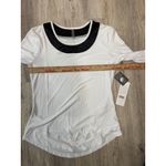 By Gottex Sport White Black Mesh Neck Long Sleeve Athletic Top M NWT Size undefined Photo 3
