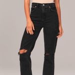 Abercrombie & Fitch Abercrombie &‎ Fitch A&F Curve Love ‘90s Straight Ultra High Rise Black Jeans 24 Photo 0