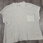 Free People  FP Beach Chunky Knit Sweater Vest Khaki Beige Tan Size Large Photo 0