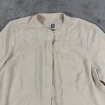 Anne Klein  1X Ivory‎ Long Sleeve Button Down Tunic Blouse Classic Career Office Photo 7