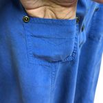 August Silk Vintage and Cotton Blue Button Front Sleeveless Midi Dress Womens 12 Photo 3