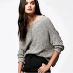 Free People Alana Sweater Womens Large Off Shoulder Slouchy Linen Cotton Boho Photo 1
