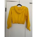 MISA Los Angeles $225 New  Yellow Crop Zip Hoodie - XS Photo 2