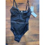Jason Wu  Womens Black Adjustable Snap Gusset Thong Back Intimates Bodysuit S NWT Photo 2
