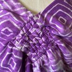 Caribbean Joe Purple Tie Dye V-Neck Top 2X Woman Stretch Knit 3/4 Sleeve Photo 3