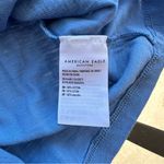 American Eagle  Button Front Short Puff Sleeve Top in Blue Size XS NWT Photo 4