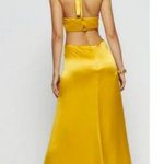 Reformation ππ Nerida Silk Dress ~ Tumeric 10 NWT Photo 6