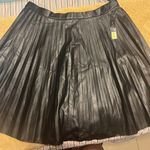 Black leather skater skirt Size 12 Photo 1