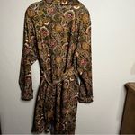 Unique Vintage  Paisley Green Long Sleeve 70’s style Wrap Dress Photo 8