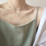 Silver Star Layered Choker Necklace Photo 1