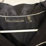 House of Harlow  1960 Black Silky Satin Pajama Set Photo 1