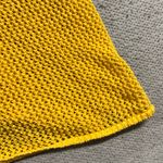 Chico's Chico’s Yellow Cotton Blend Crochet Knit Golden Yellow Sweater Top Size 3 EUC Photo 4