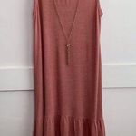 Pinc Dusty Rose Sleeveless Drop Waist Mini Dress Pink Photo 0