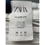 ZARA Women's White Jeans/Pants High Rise/Flare Size 4 x 33" SKU 2640 Photo 3